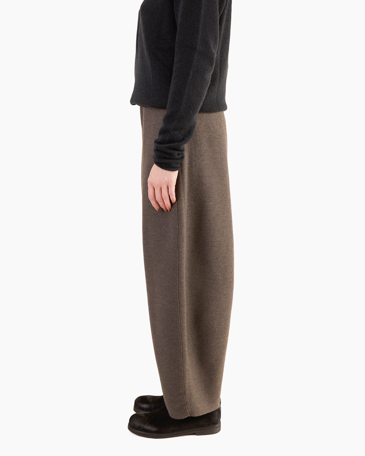 Boboutic Wool-Cashmere Trousers in Grey Moss