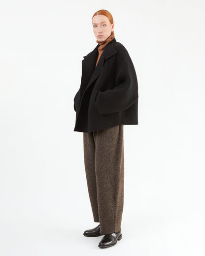 Boboutic Wool Double Breasted Jacket in Black
