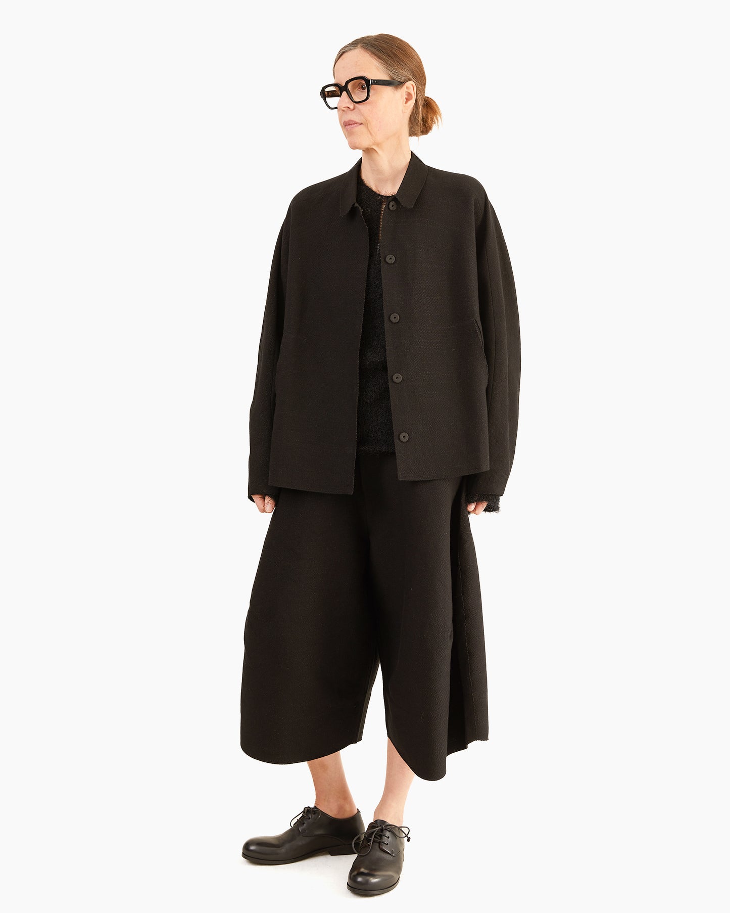 Boboutic Cotton / Linen Shirt Jacket in Black