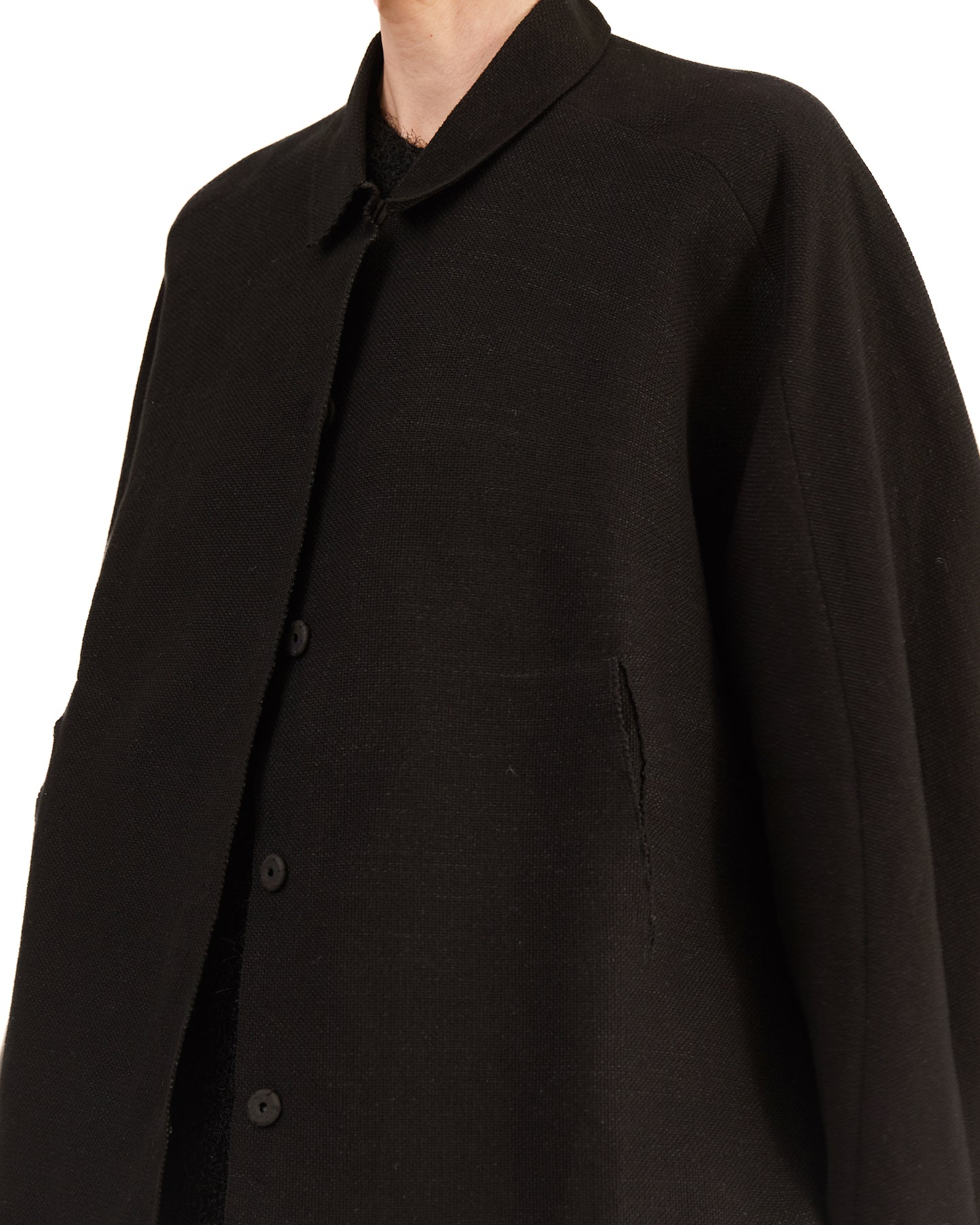 Boboutic Cotton / Linen Shirt Jacket in Black