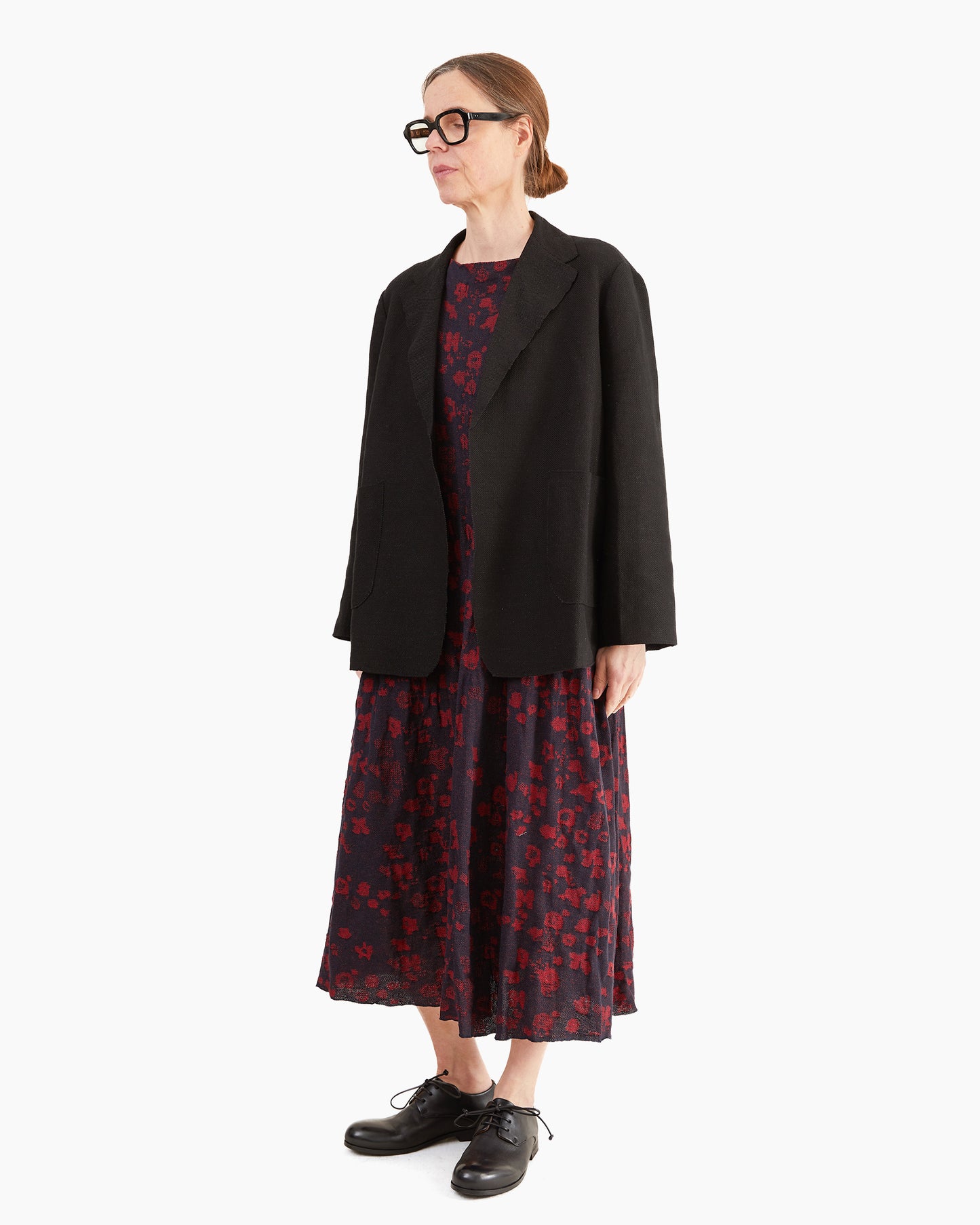 Boboutic Silk Tapestry Dress in Blue/Red