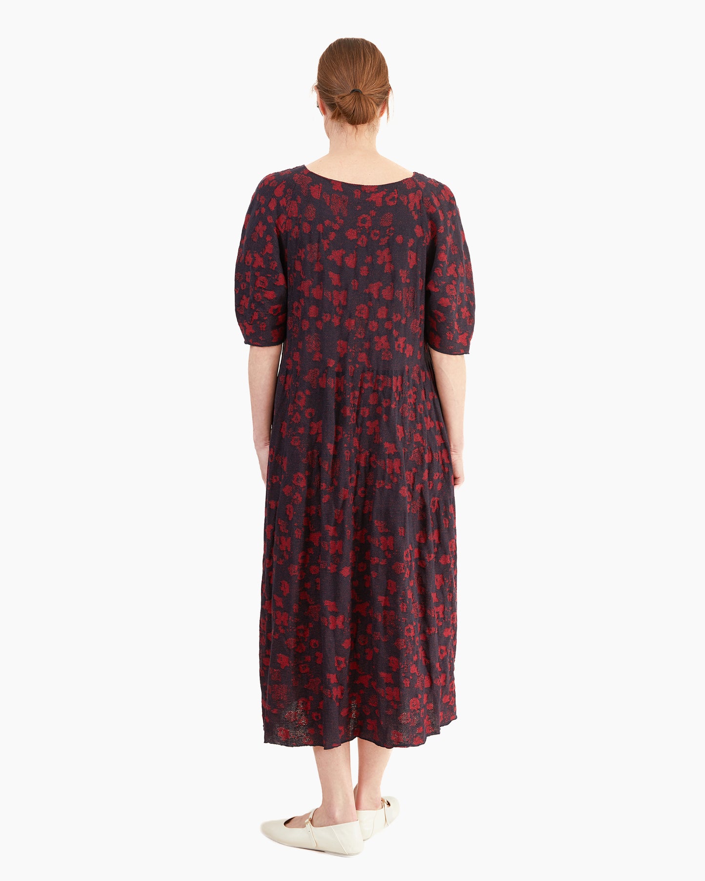 Boboutic Silk Tapestry Dress in Blue/Red