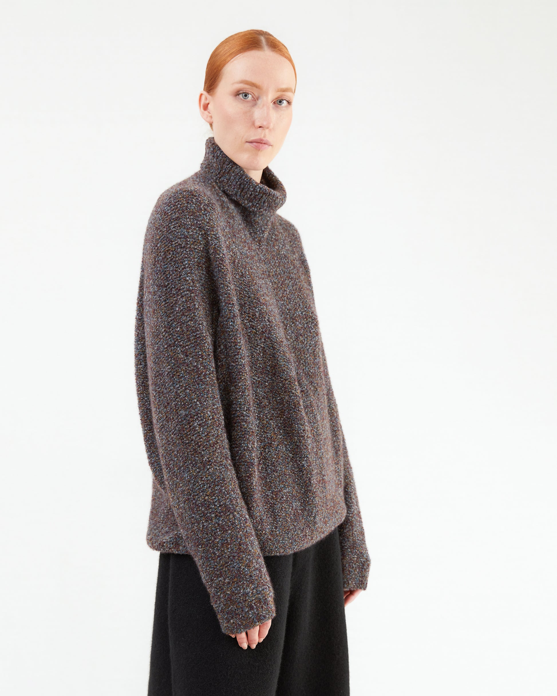 Boboutic Cashmere Sweater in Avio Mix