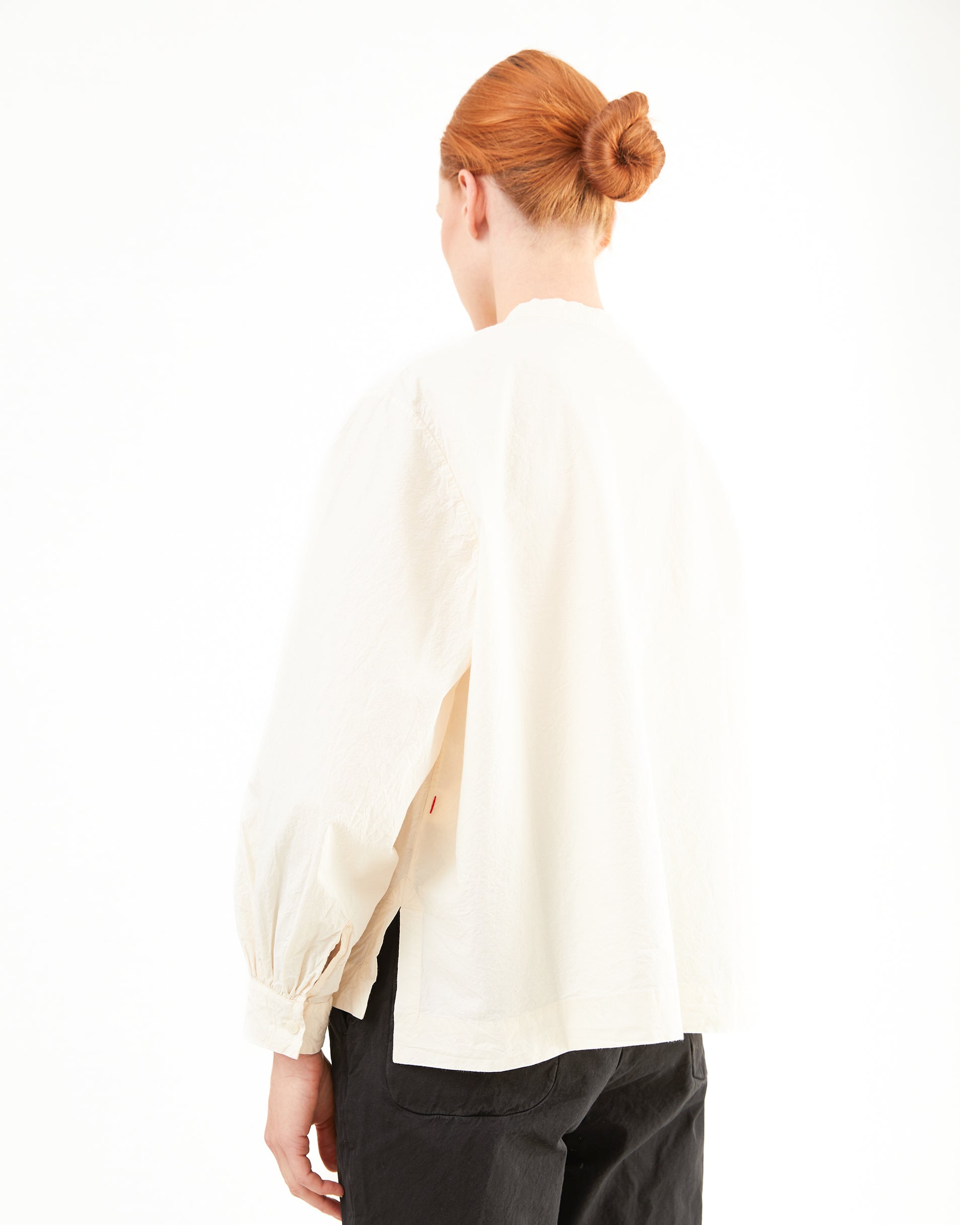 Casey Casey Women's Biggy Grandad Shirt in Natural
