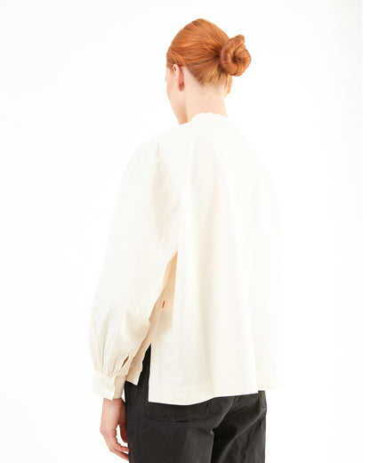 Casey Casey Women's Biggy Grandad Shirt in Natural