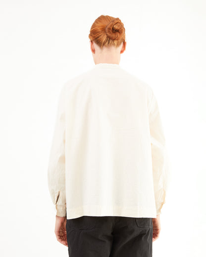 Casey Casey Women's Biggy Grandad Shirt in Natural
