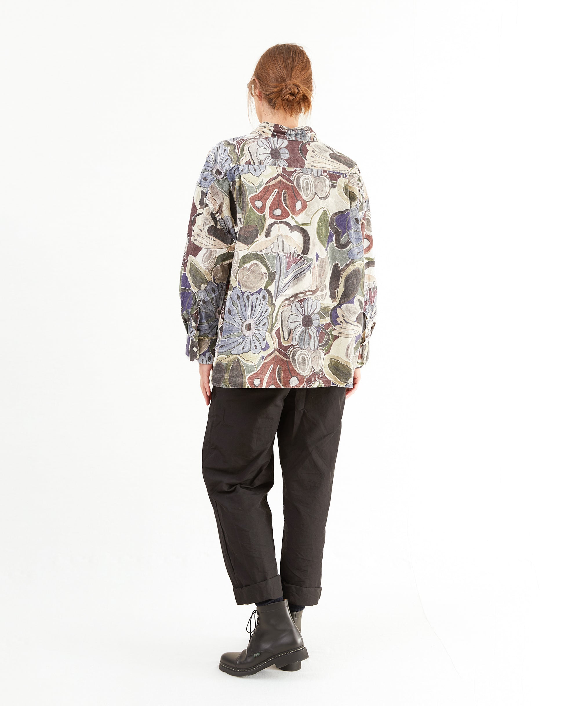 Casey Casey Women's Manon Shirt in Browns Print