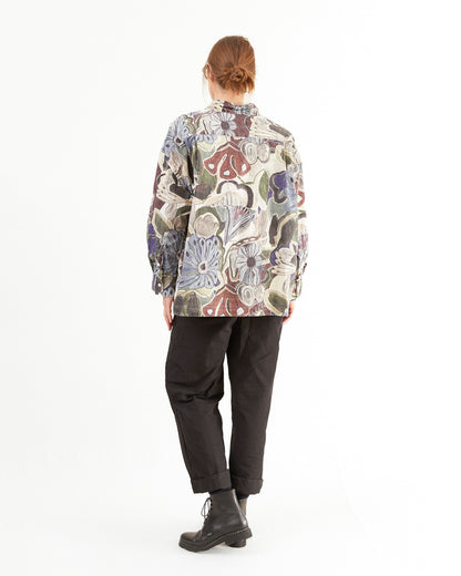 Casey Casey Women's Manon Shirt in Browns Print