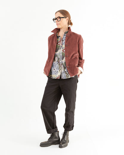 Casey Casey Women's PWET L Velvet Jacket in Prune