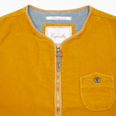 Capalbio Zip Vest in Ocher 2