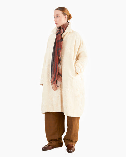 Casey Casey Women's Big Blobby Coat in Natural Jacquard
