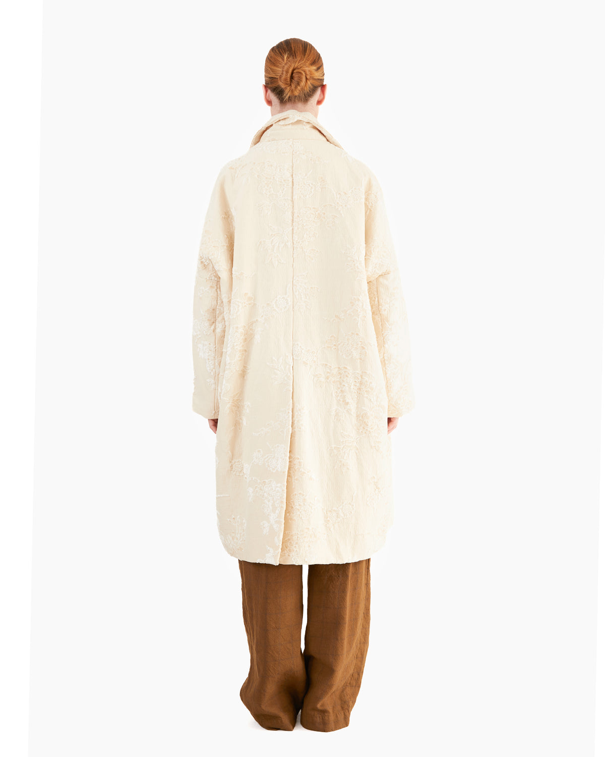 Casey Casey Women's Big Blobby Coat in Natural Jacquard