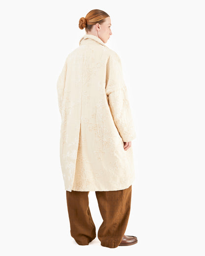 Casey Casey Women's Big Blobby Coat in Natural Jacquard