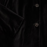 Casey Casey Women's Big Blobby Coat in Black Linen Velvet