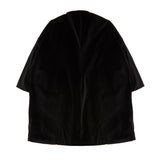 Casey Casey Women's Big Blobby Coat in Black Linen Velvet