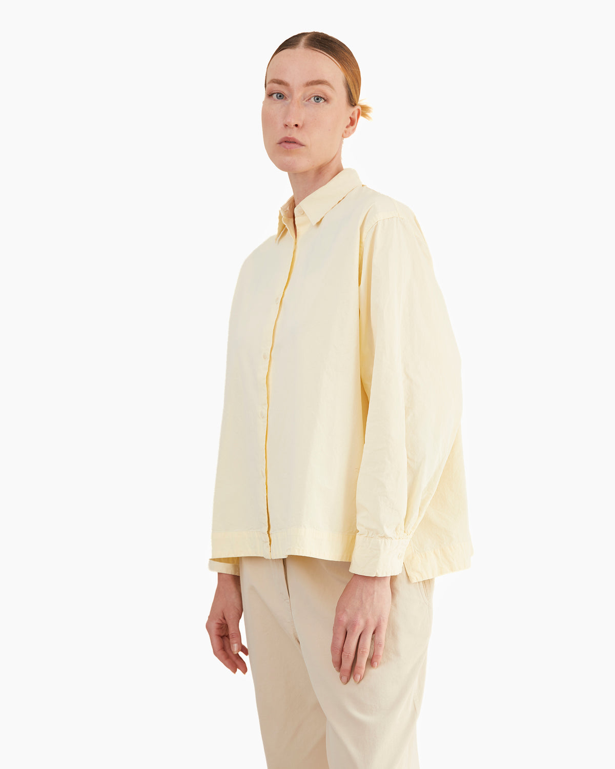 Casey Casey Women's Biggy Paper Cotton Shirt in Ivory