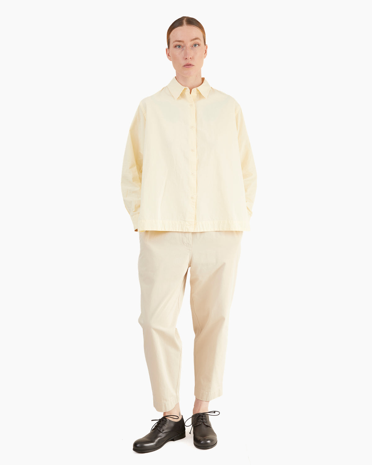 Casey Casey Women's Biggy Paper Cotton Shirt in Ivory
