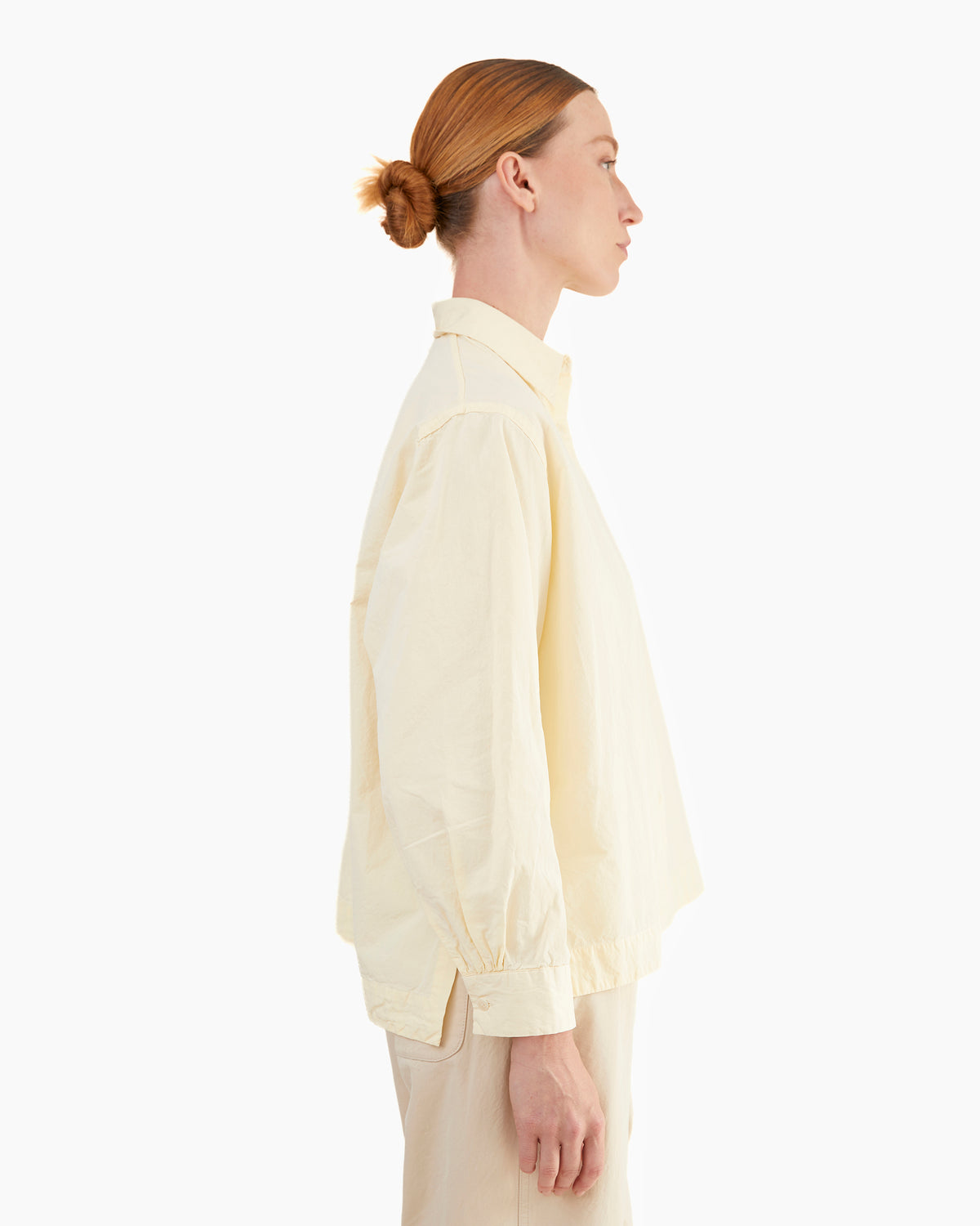Casey Casey Women's Biggy Paper Cotton Shirt in Ivory