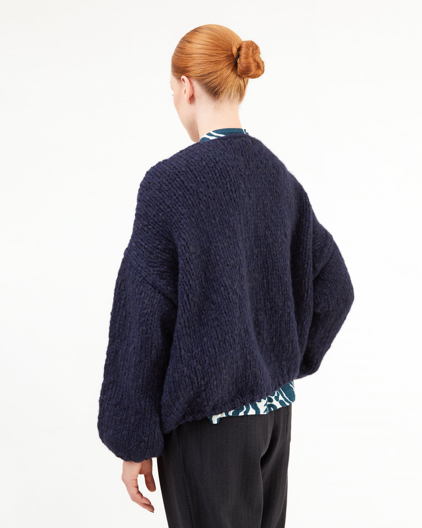Casey Casey Women's Short Cardigan in Night/Navy