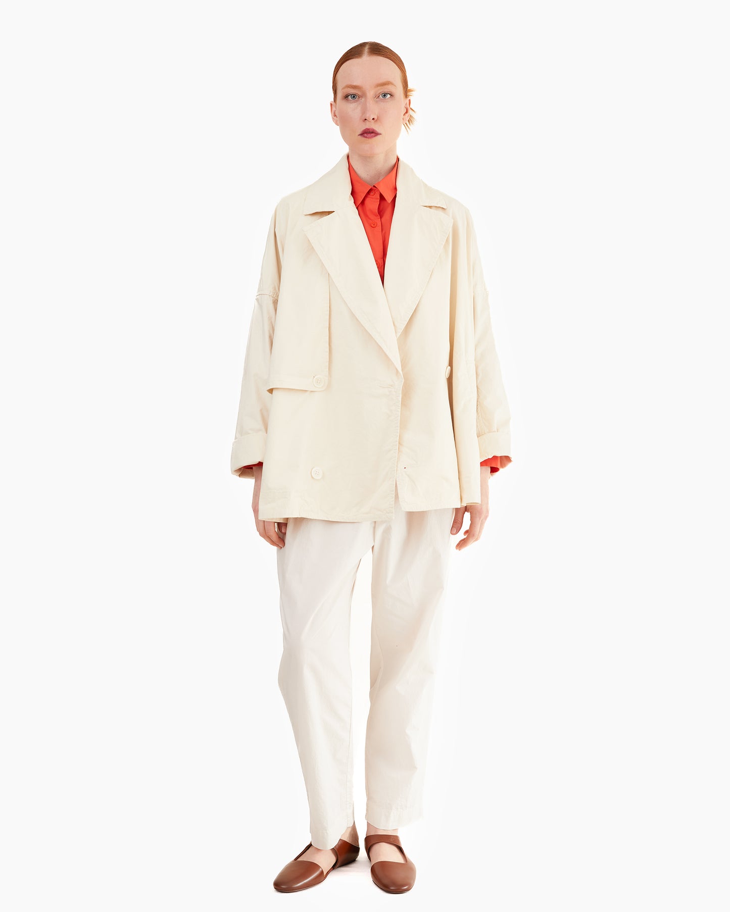 Casey Casey Women's Cotton Luna Short Coat in Fresco