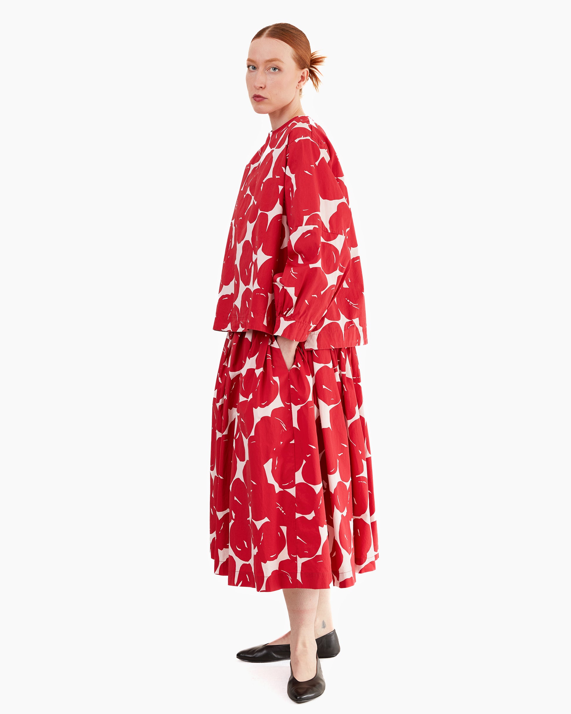 Casey Casey Women's Double Rideaux Skirt in Cot Pop Print
