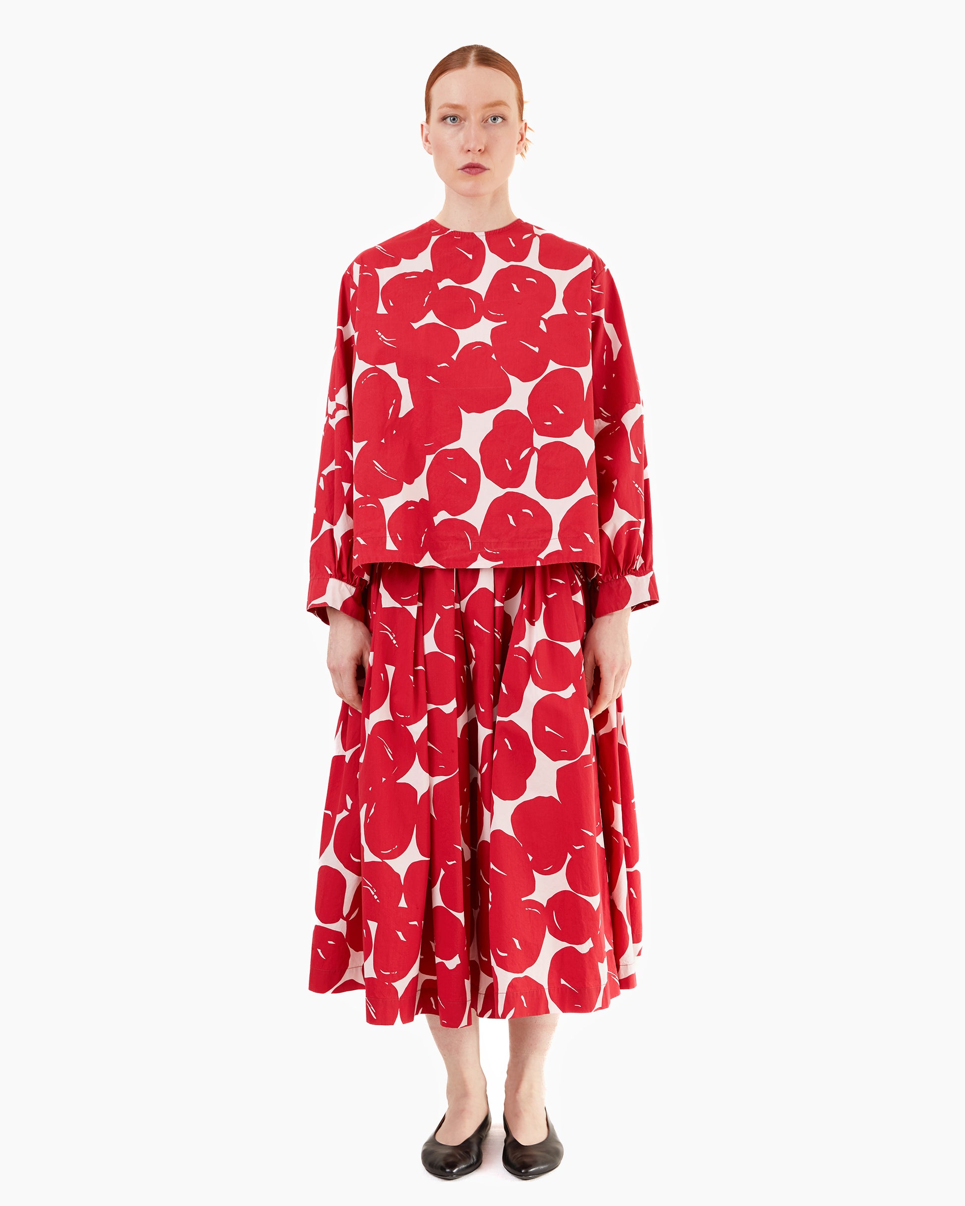 Casey Casey Women's Double Rideaux Skirt in Cot Pop Print