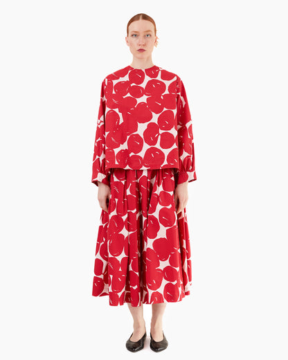Casey Casey Women's Double Rideaux Skirt in Cot Pop Print