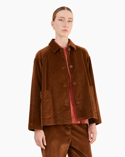 Casey Casey Women's Drays Travail Corduroy Jacket in Tan