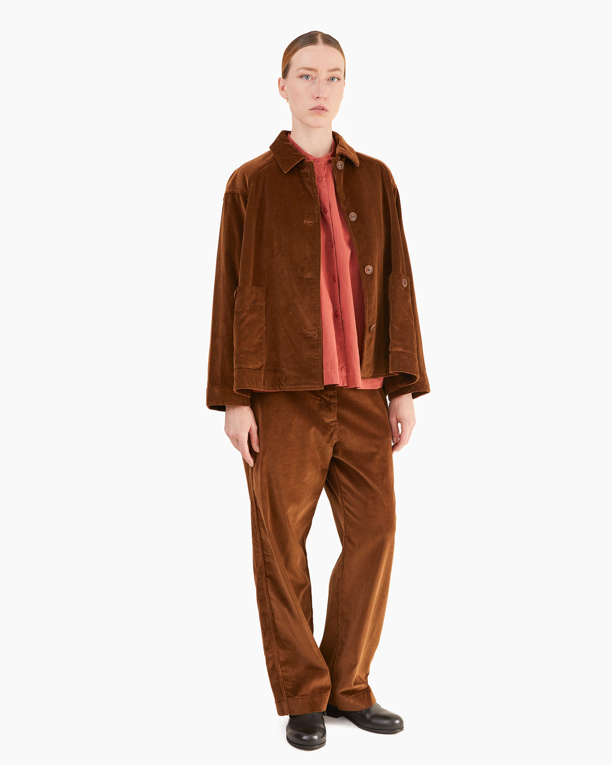 Casey Casey Women's Drays Travail Corduroy Jacket in Tan