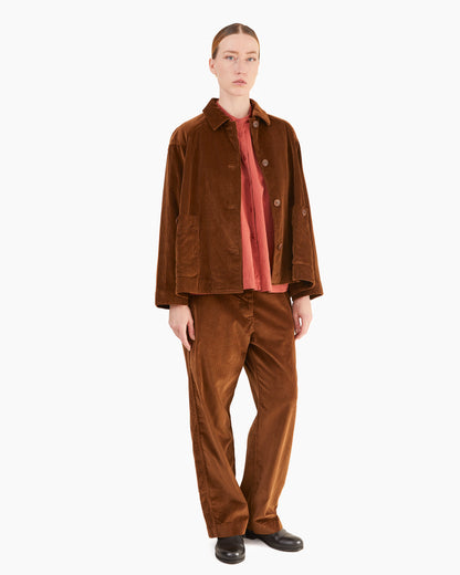 Casey Casey Women's Drays Travail Corduroy Jacket in Tan
