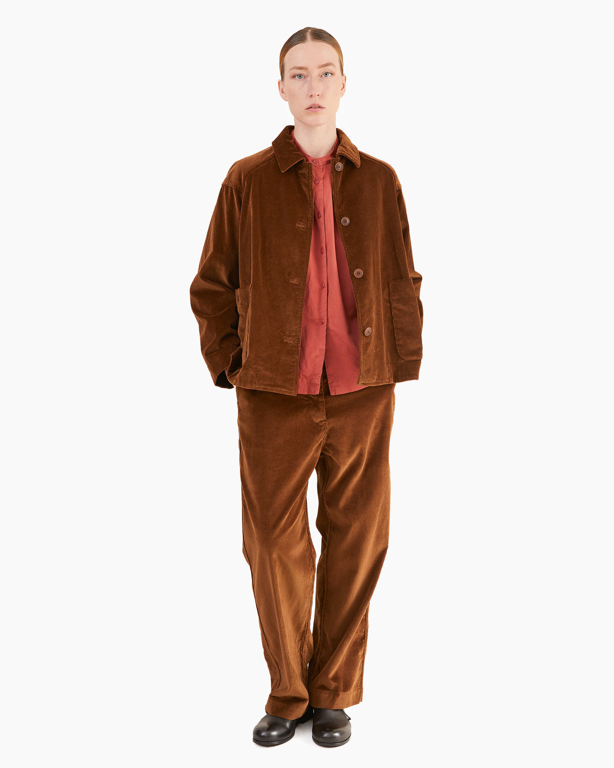 Casey Casey Women's Drays Travail Corduroy Jacket in Tan