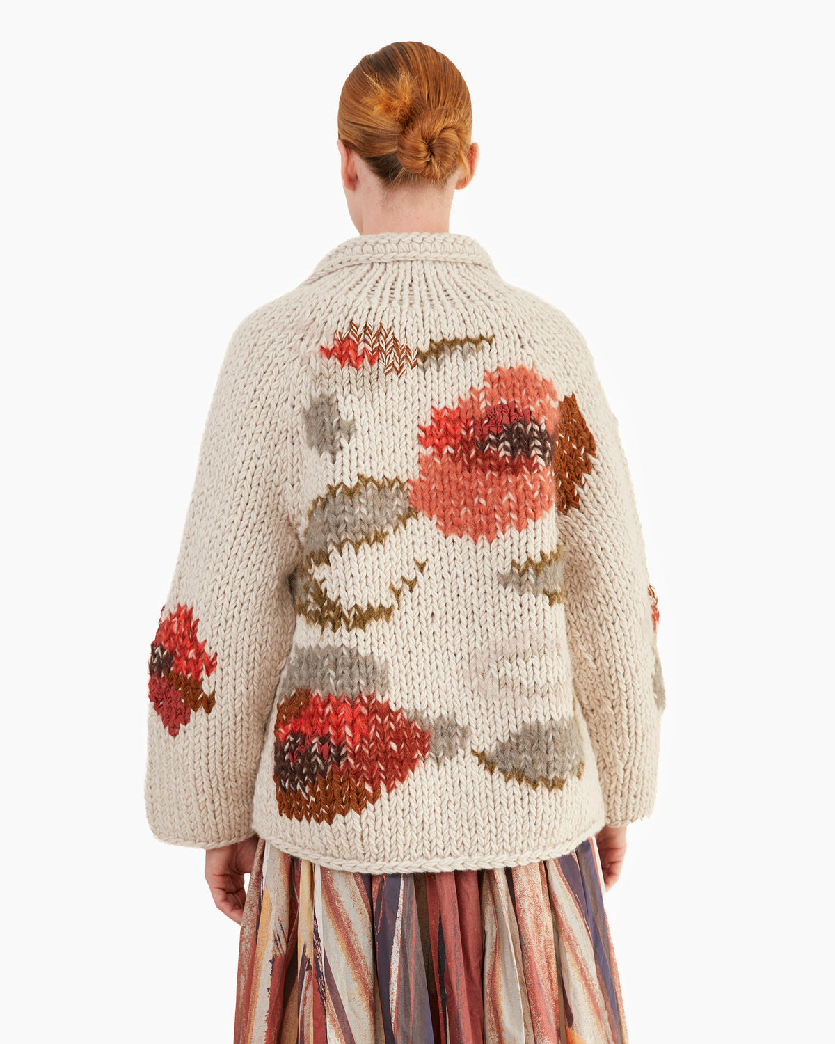 Casey Casey Women's Flora Chunky Cardigan in Light Grey