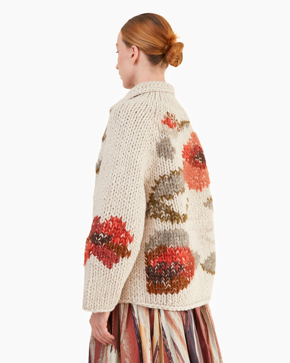 Casey Casey Women's Flora Chunky Cardigan in Light Grey