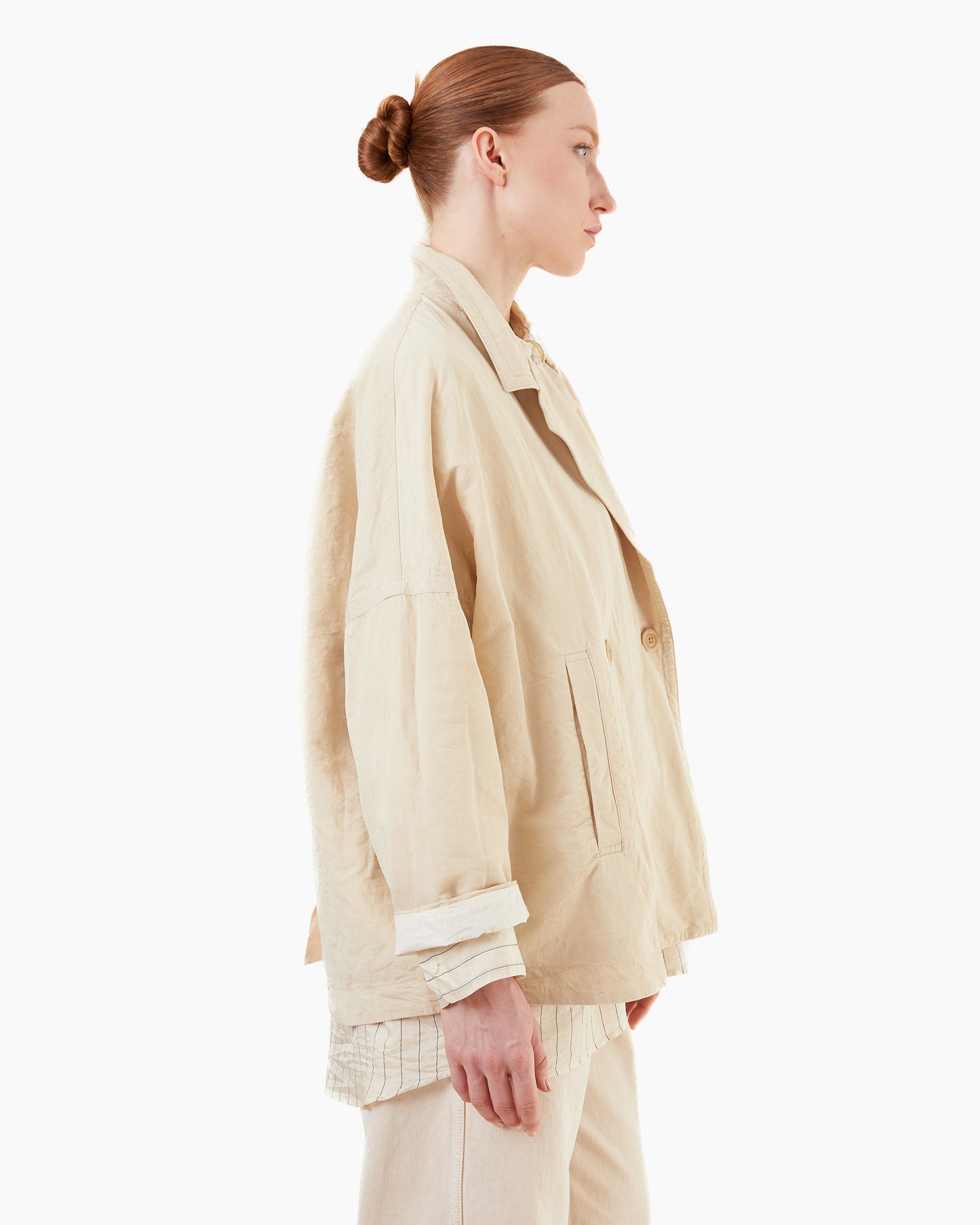 Casey Casey Women's Frances Rugger Jacket in Ivory