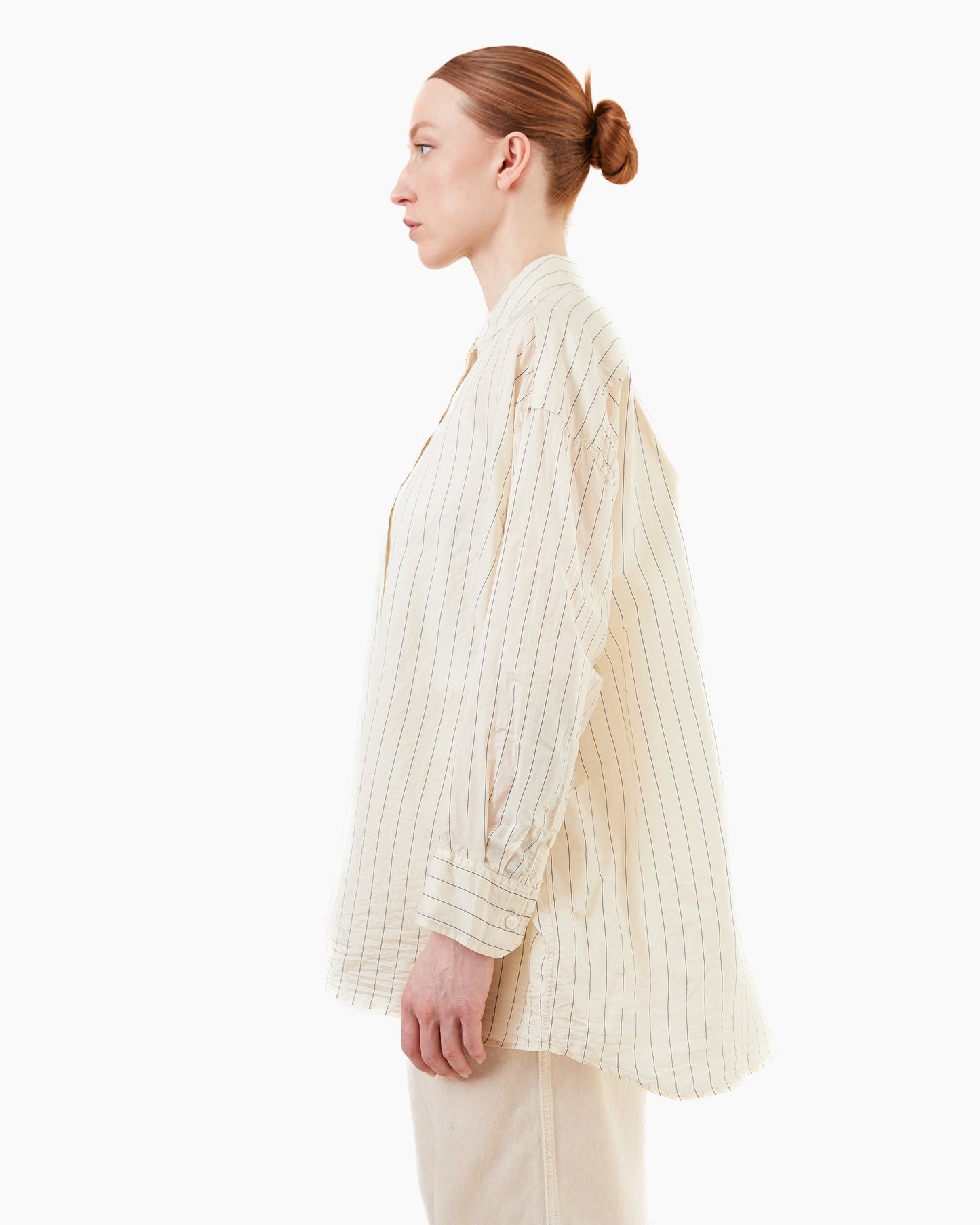 Casey Casey Women's Taffeta Silk Hamnet Shirt in Stripe