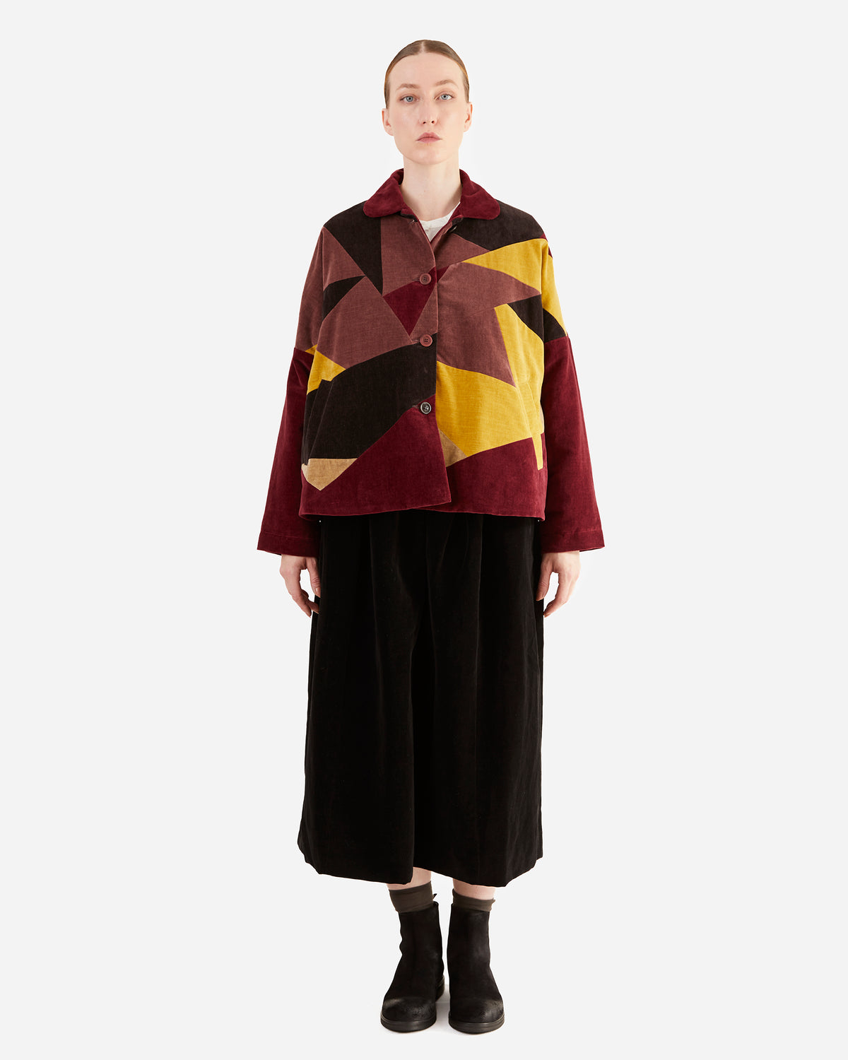 Casey Casey Patchwork Velvet Sun Jacket in Colour Mix