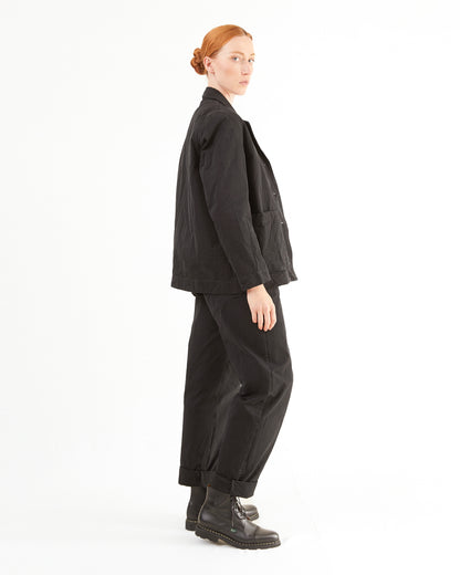 Casey Casey Women's Workwear Puddy Jacket in Pitch Black