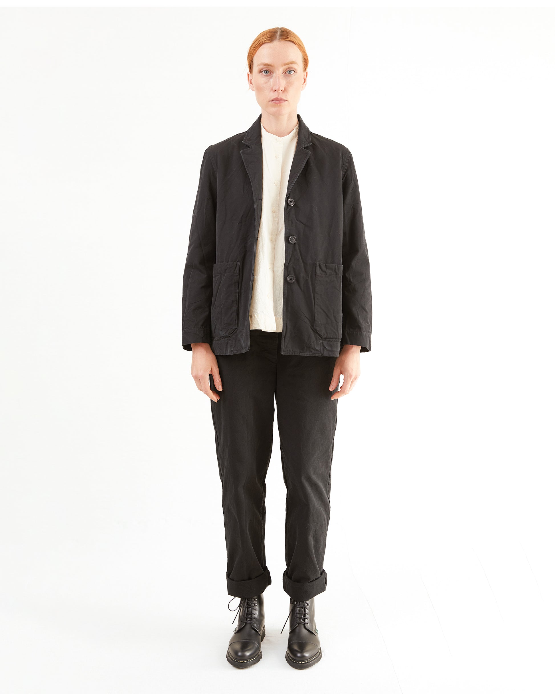 Casey Casey Women's Workwear Puddy Jacket in Pitch Black