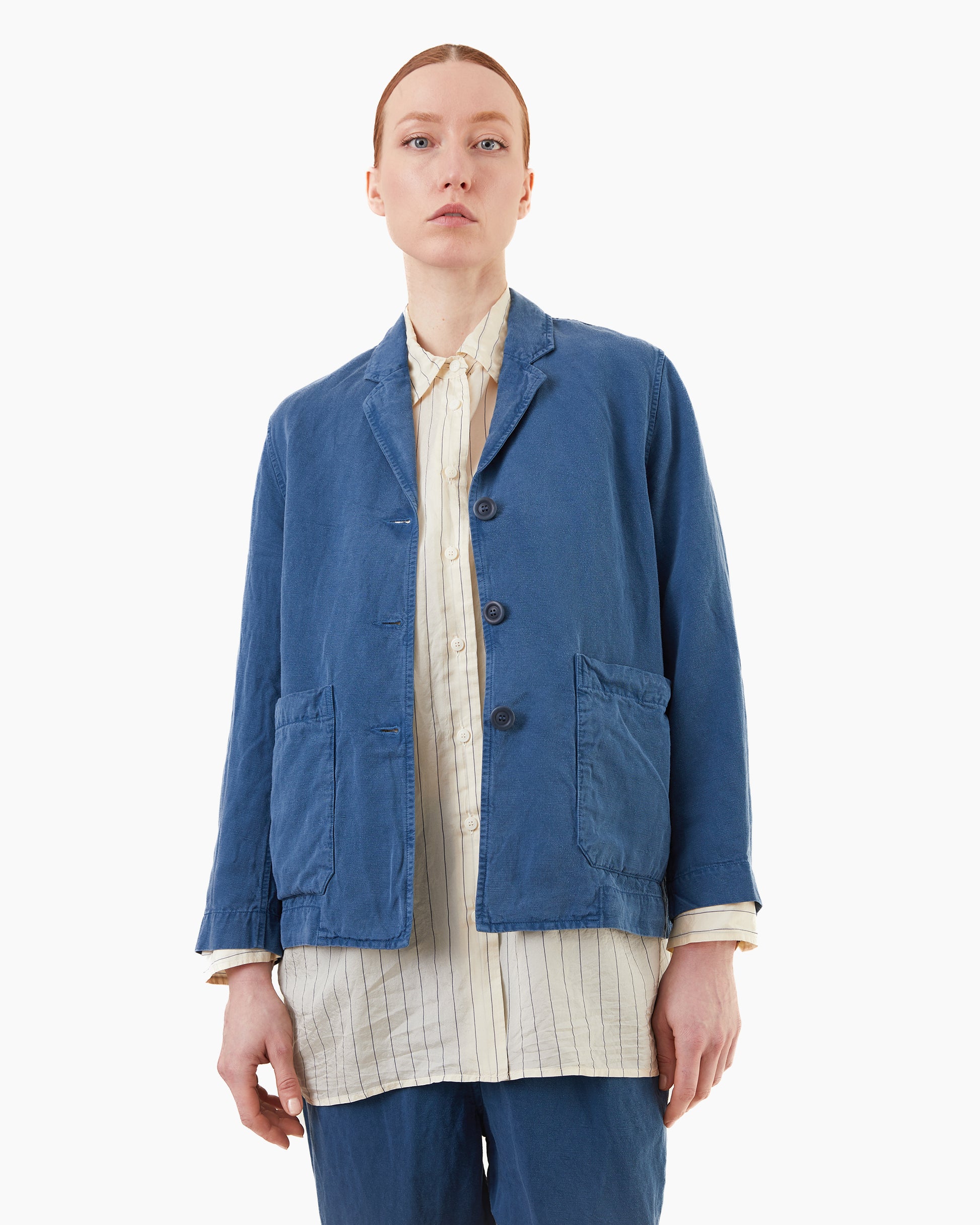 Casey Casey Women's Workwear Puddy Tuareg Jacket in Blue