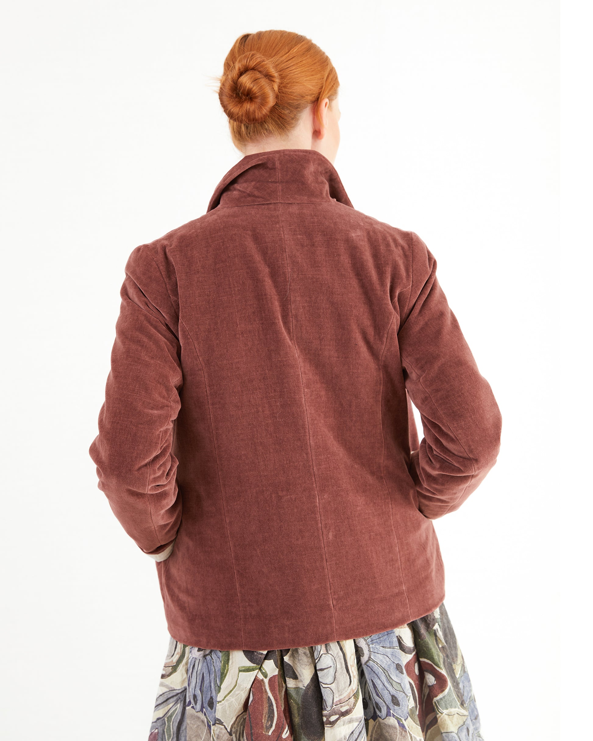Casey Casey Women's PWET L Velvet Jacket in Prune