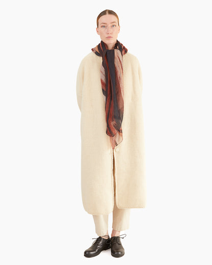 Casey Casey Women's Woolcash Square Scarf in Red Print