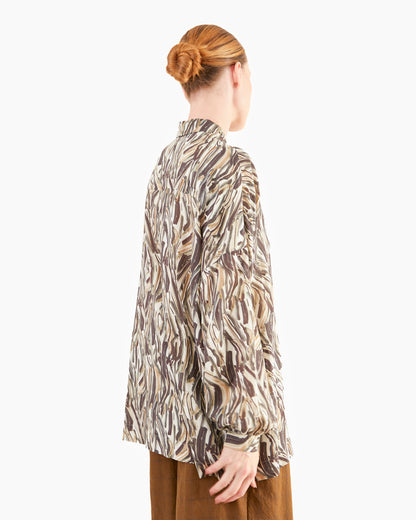Casey Casey Women's Squarbi Shirt in Cosie Print Ebony