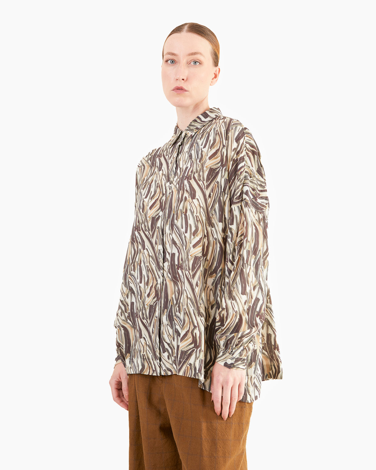 Casey Casey Women's Squarbi Shirt in Cosie Print Ebony