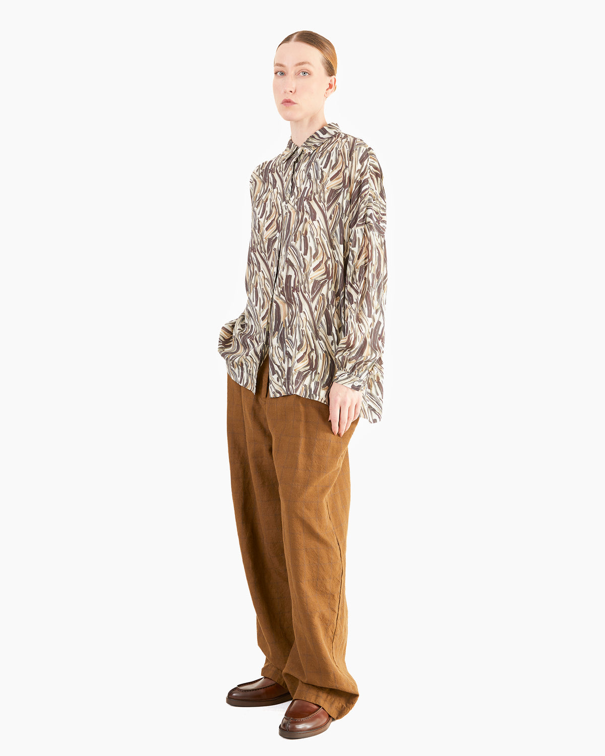 Casey Casey Women's Sienna Pants in Tobacco Windowpane