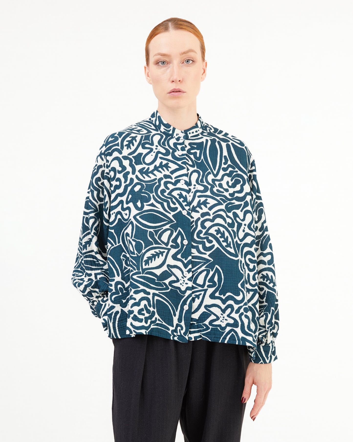 Casey Casey Women's Biggy Grandad Shirt in As Is 11002
