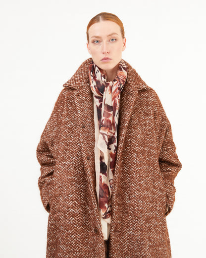 Casey Casey Women's Woolcash Square Scarf in Reds