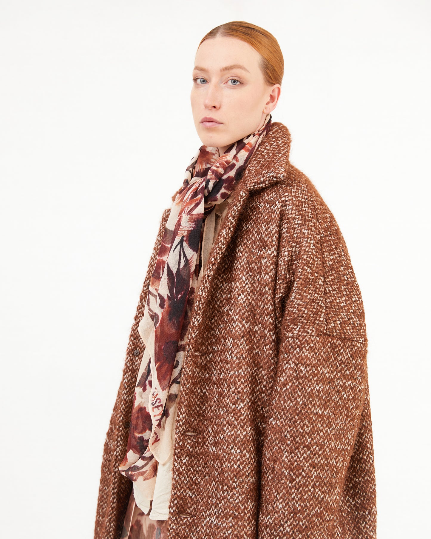 Casey Casey Women's Woolcash Square Scarf in Reds