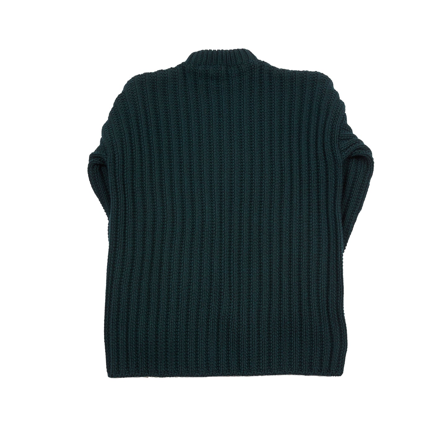 Casey Casey Crew Neck Open Rib Sweater in Green