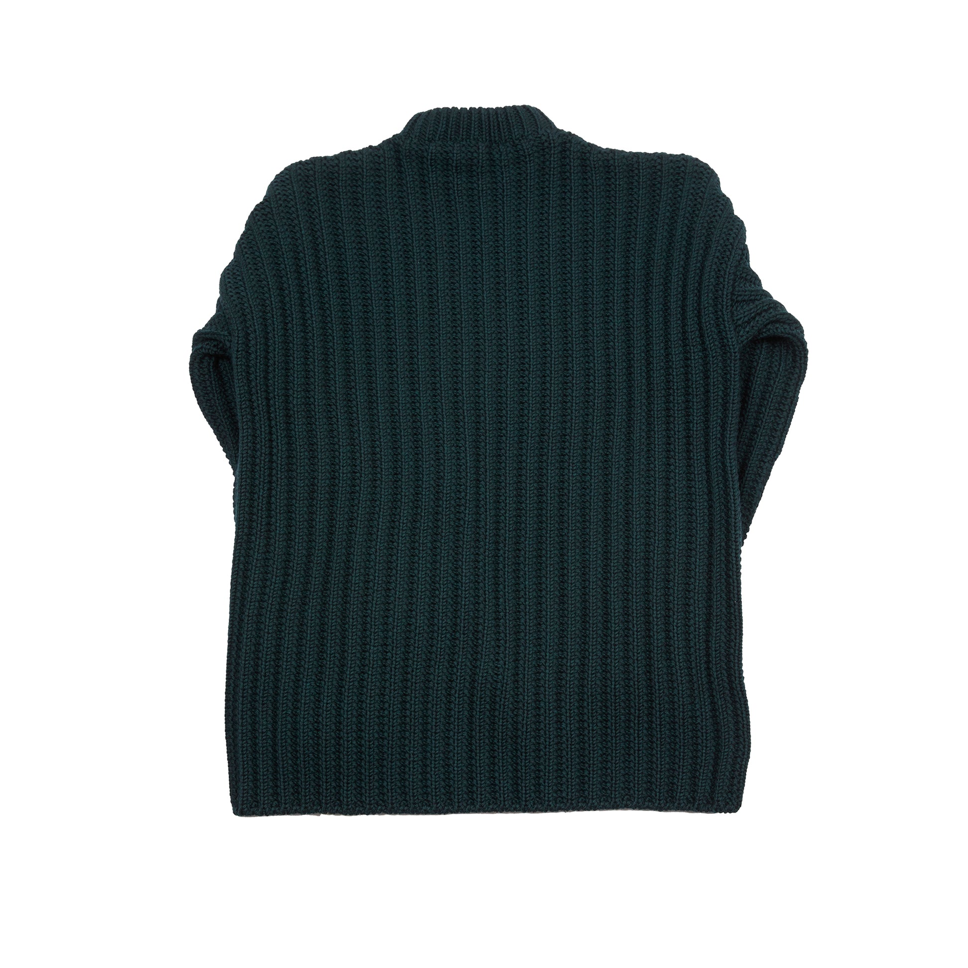 Casey Casey Crew Neck Open Rib Sweater in Green