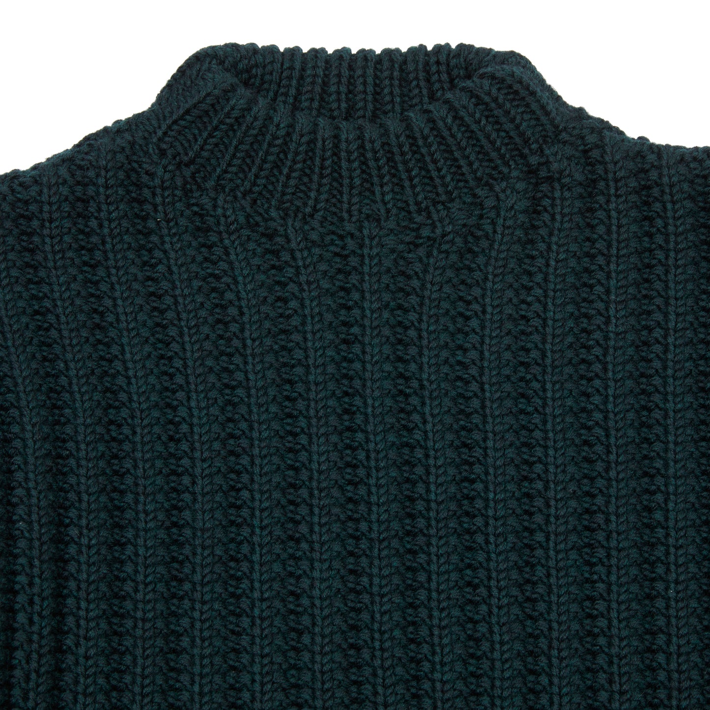 Casey Casey Crew Neck Open Rib Sweater in Green